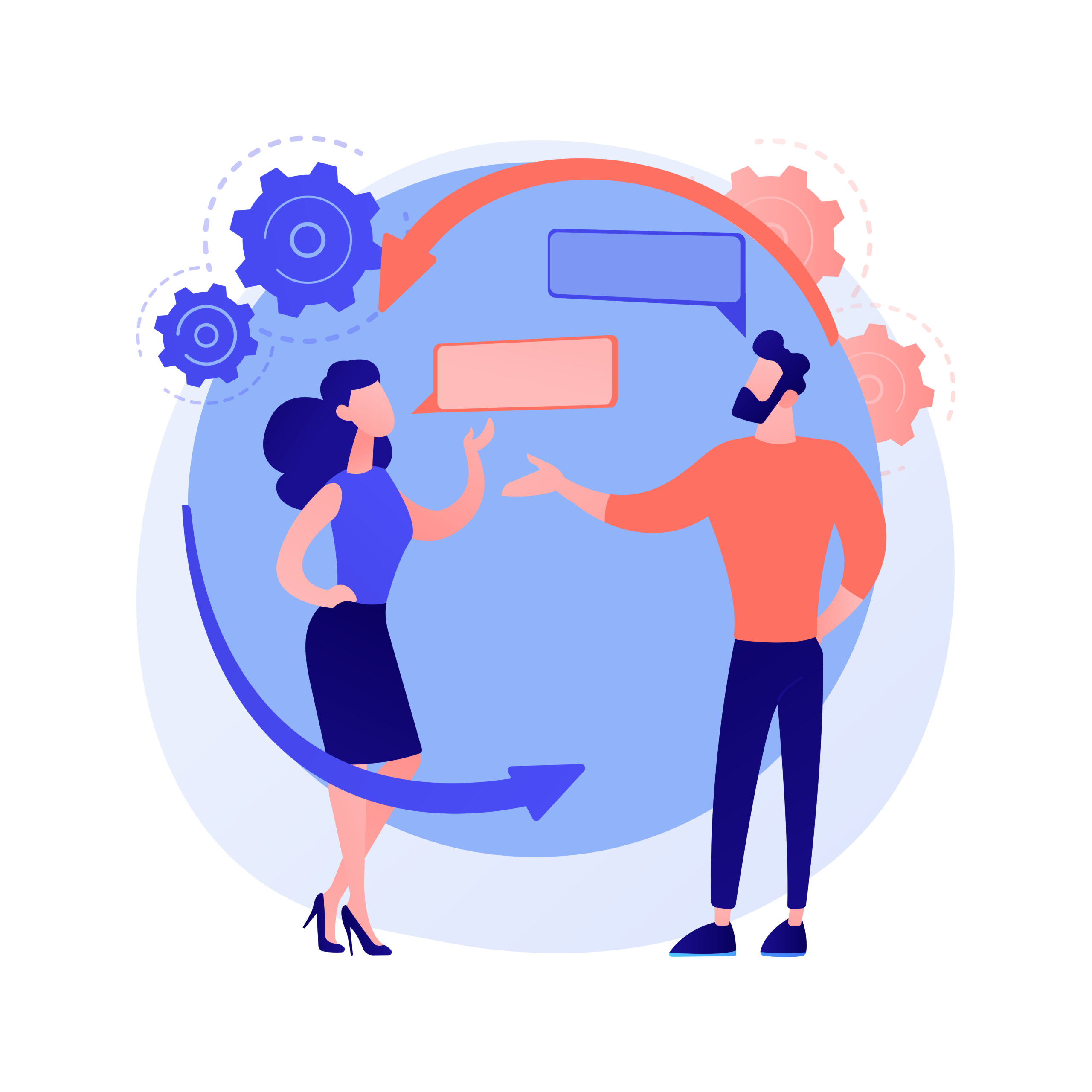 Social Interaction Skills abstract concept vector illustration. Communication skills, building social network, interaction disability, autism diagnostics, activities for adults abstract metaphor.